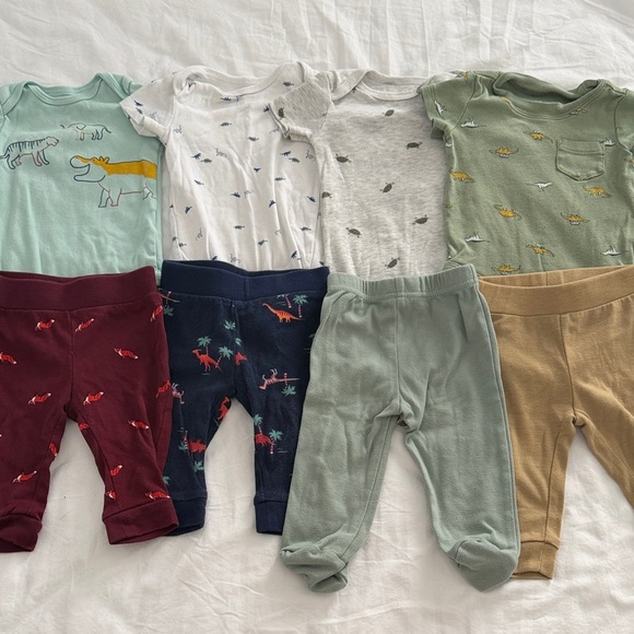 Other - Assorted Baby Onesies and Pants Set 3-6 months
